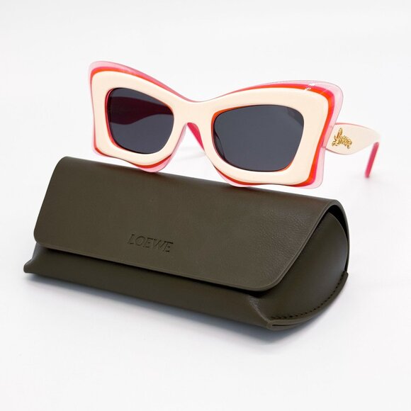 NEW LW40140U 59A, LOEWE WHITE PINK WOMEN SUNGLASSES LOEWE main image 6